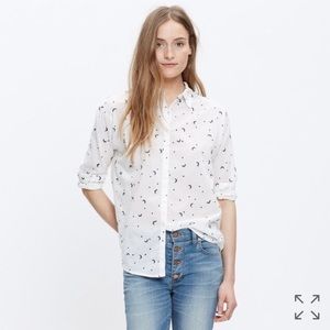 Madewell Moon Print Button Down Shirt